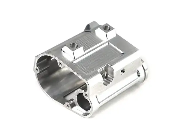 Aluminium block with bored ID and milled slots, one setup on the 4-axis